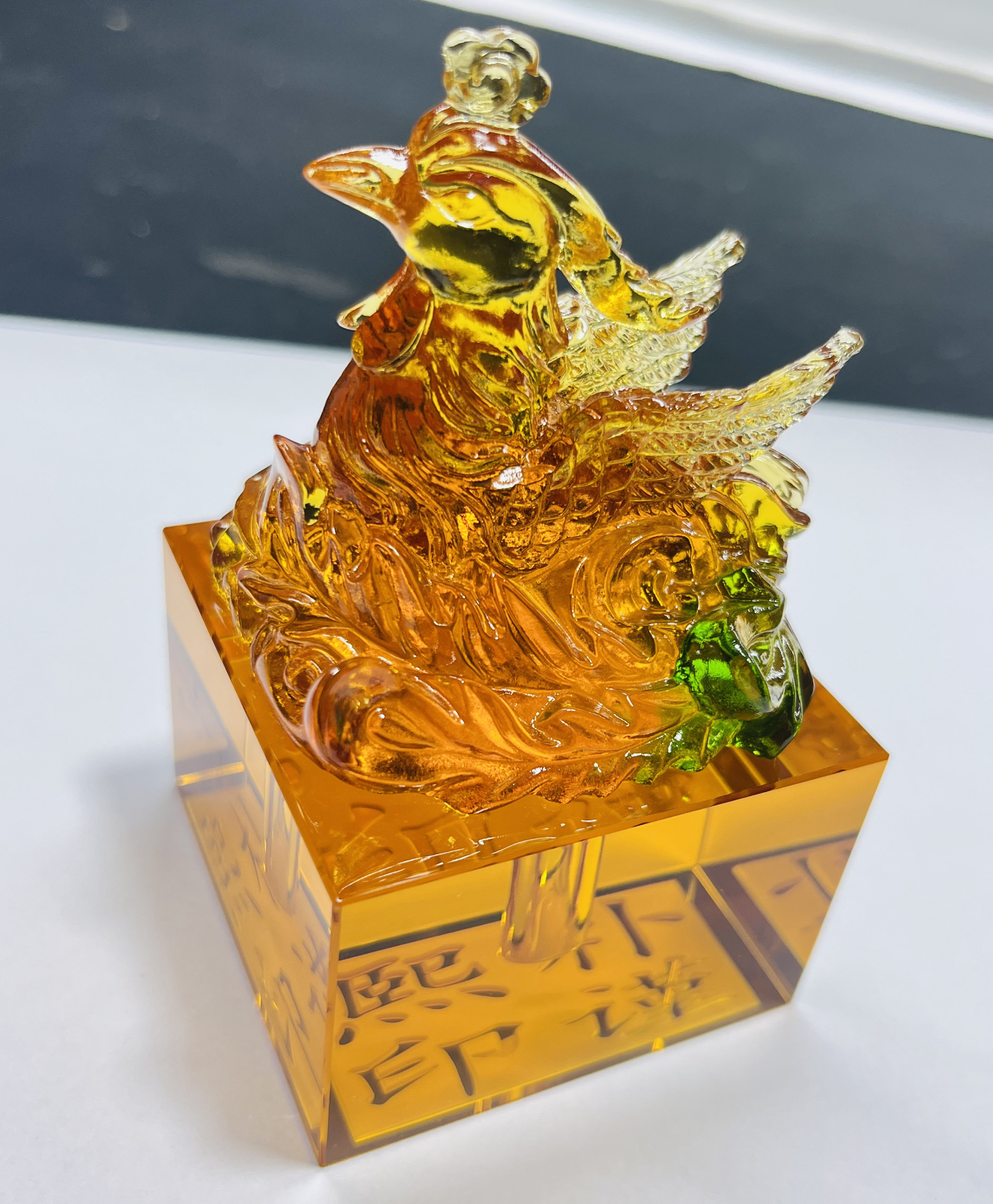 琉璃玉玺凤胎发印章脐带保存纪念礼品宝宝出生满月周岁礼物自制