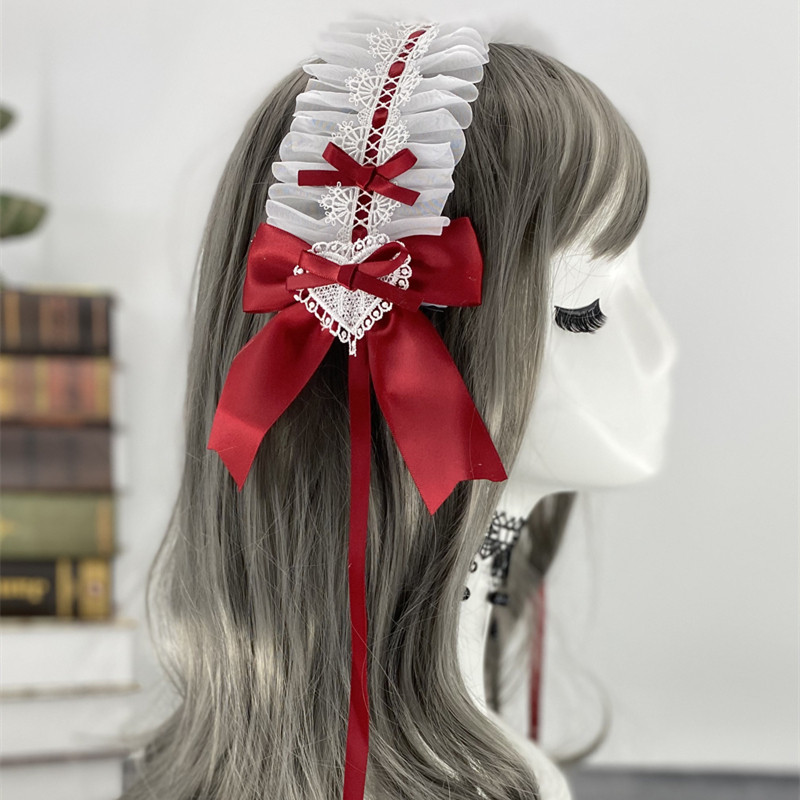 原创自制Lolita元素仙气发带百搭软妹可爱洛丽塔风格小物发饰KC