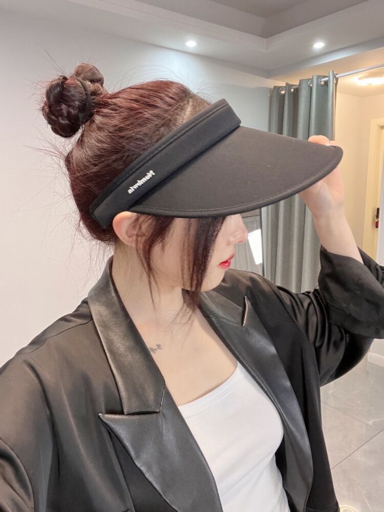 baby同款防晒帽防紫外线女夏季UV大檐运动网球空顶帽太阳帽遮阳帽