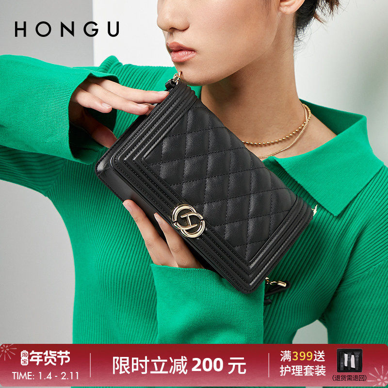 红谷包包女经典新款时尚菱格链条单肩包头层牛皮斜挎包休闲小方包,箱包皮具/热销女包/男包,通用款女包,淘宝优惠券,粉丝福利购,淘宝优惠卷