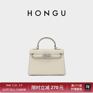 红谷包包女手提凯莉包女包单肩包铂金百搭女士包手提斜挎包简约