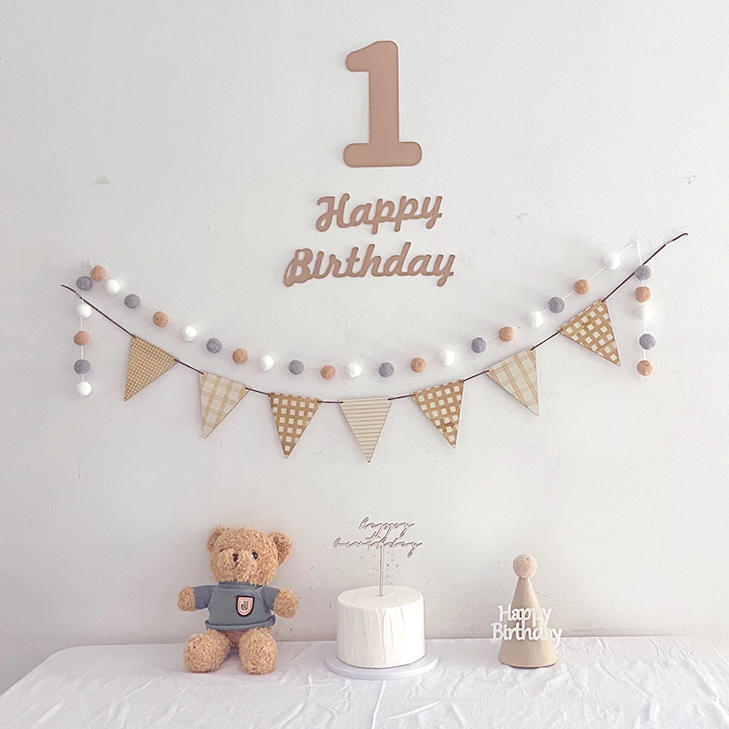 宝宝满月百天生日背景布置装饰