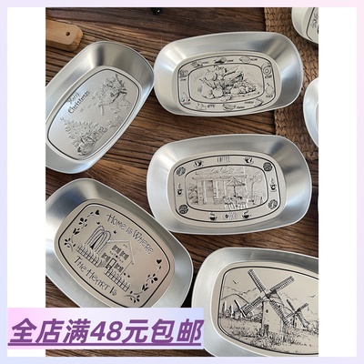 中号盘水果盘马口铁质感好