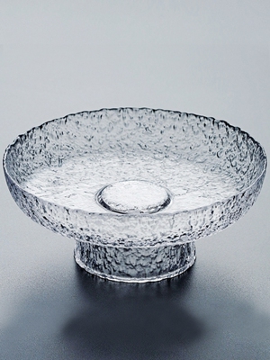 玻璃家用水果盘北欧高脚三层