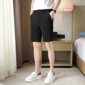 修身 薄款 直筒五分裤 轻商务纯色中裤 休闲裤 短裤 小西裤 男士 夏季 韩版