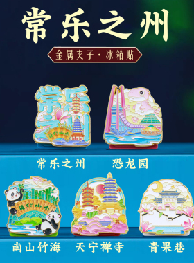 金属夹磁吸冰箱贴国风可爱封口夹