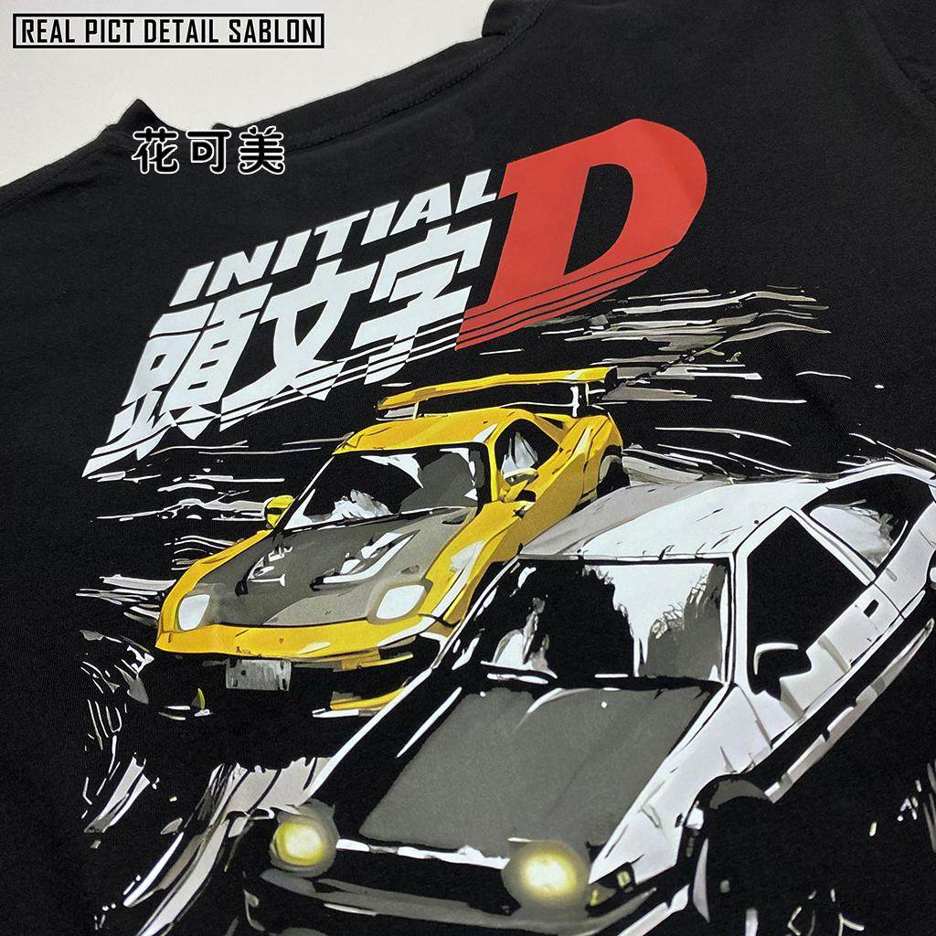 花可美头文字衣服T恤男藤原拓海藤原豆腐店短袖头文字t恤