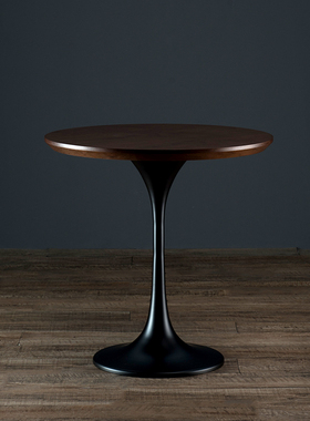 德宜客北欧郁金香茶几咖啡矮桌沙发边几客厅角几简约现代小圆桌子