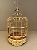 绣眼鸟笼金青笼小黑白玉鸟珍珠相思笼广笼老竹水滴脚波笼竹制笼子