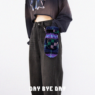 小众手套羊毛竖款 DAY原创单肩斜挎小腰包牛仔女个性 手机 BYE DAY