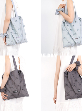 DAY BYE DAY原创设计托特包女新款大容量单肩斜挎包通勤百搭花朵