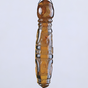 陈万福缅甸天然琥珀绿度母天珠莲师法帽设计藏式吊坠男女文玩配饰