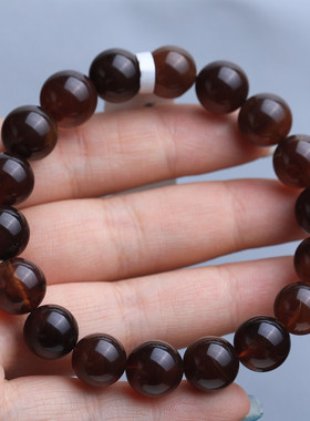 万福琥珀紫罗兰蜜蜡手串