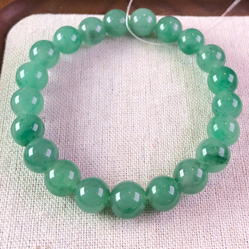 陈万福珠宝天然非洲翠A货珠串果绿冰飘花糯种满色DIY款精美手串