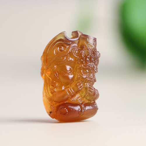 万福缅甸琥珀成品吊坠