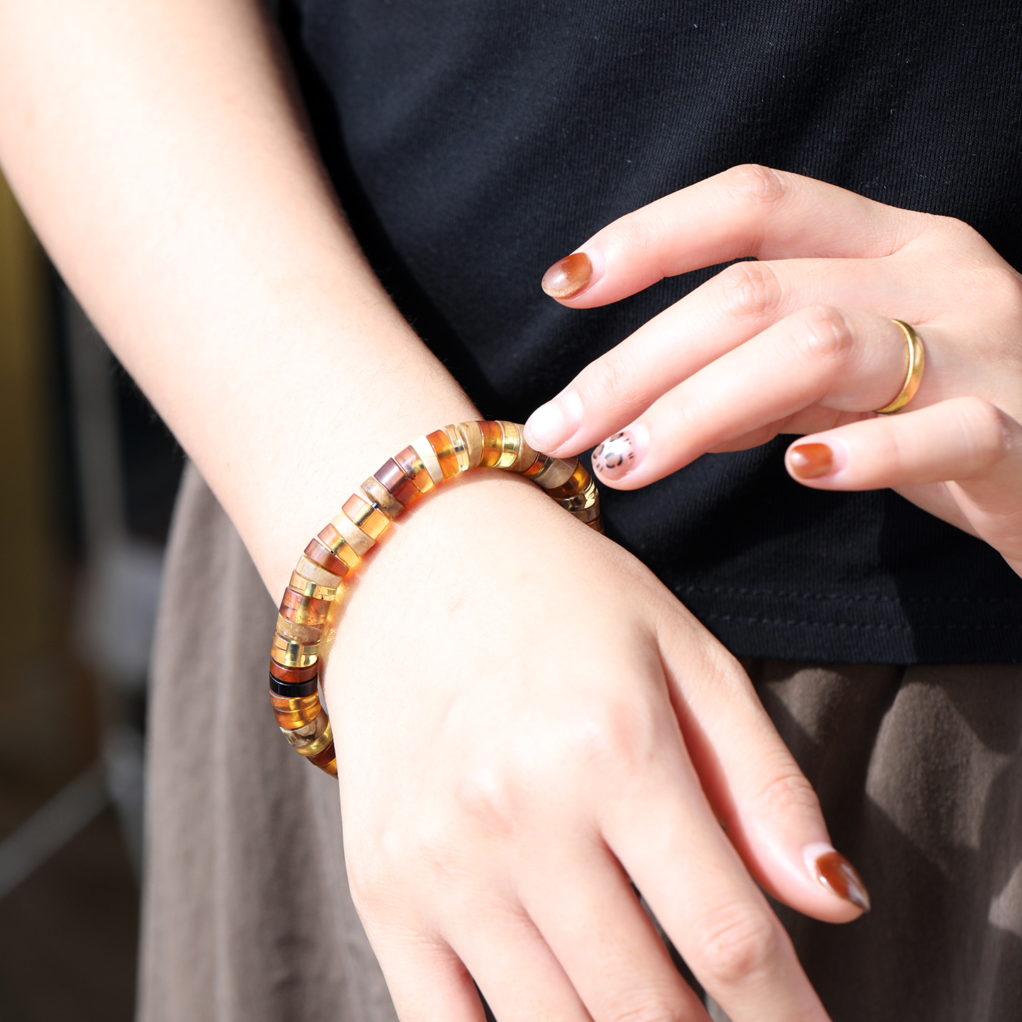 天然缅甸琥珀蜜蜡猪大肠多宝文玩大肠圈民族风手串女式男款盘串