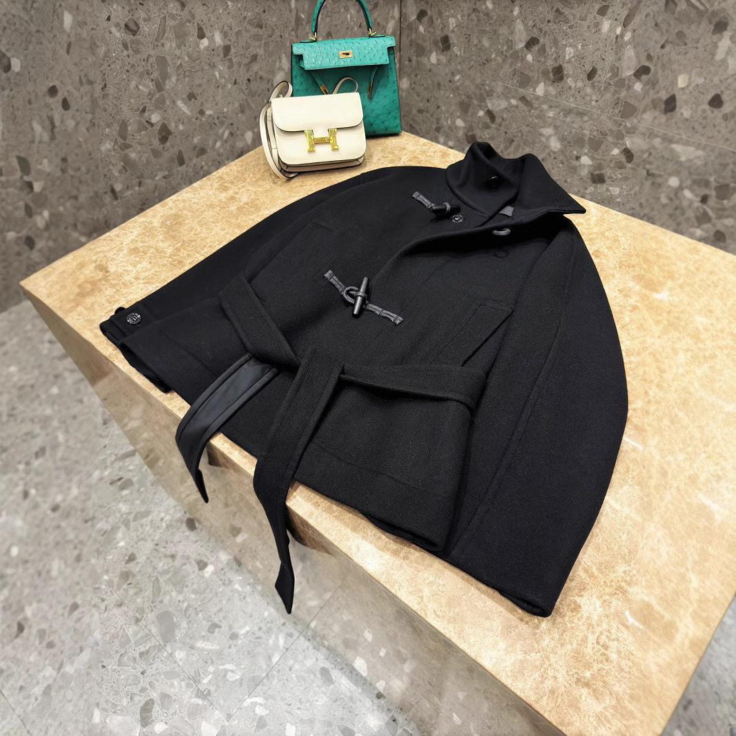 lem家aire牛角扣中长金敏喜同款大衣秋冬廓形韩系双面绵羊毛呢外