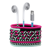 type 适用于华为小米荣耀VIVO重低音 c扁头耳机有线编织线入耳式