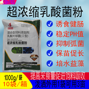 超浓缩乳酸菌诱食酵母啤酒酵母鱼药抑制弧菌假单胞菌水产养殖专用