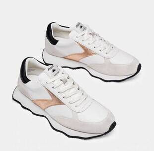 轻便舒适慢跑鞋 SCOOP荷叶花边撞色真皮休闲运动鞋 ASH云朵鞋