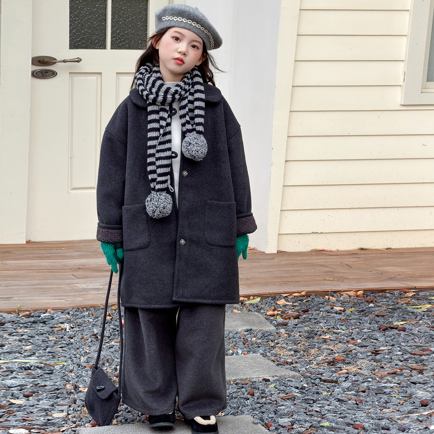 呢大衣秋冬装韩版加绒中长款外套