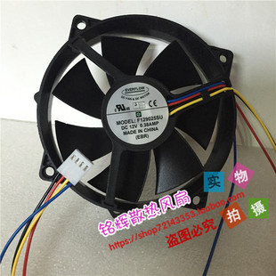 散热风扇 4线 12V EVERFLOW CPU风扇 9025 pwm 0.38A F129025SU