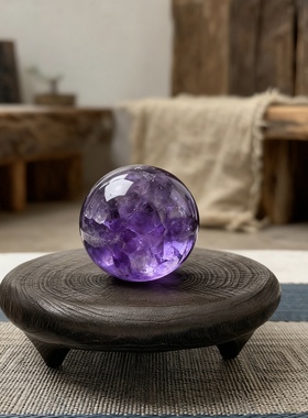 纯实木香樟木高脚水晶球底托底座专用器皿摆放电视柜玄关装饰摆件