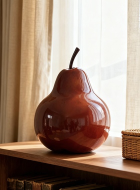 现代简约红色苹果装饰品卫生间摆件玄关好寓意创意酒柜电视柜摆设