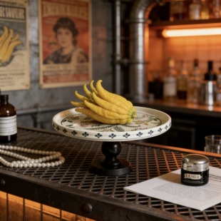 高颜值佛手托盘法式复古创意高脚玻璃果盘果盆陶瓷摆件装饰盘子小