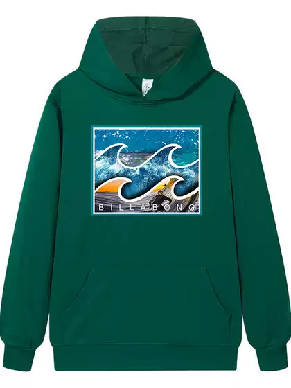 American-Style 300g Hooded Sweatshirt Australian Billabong Heavyweight Long-Sleeve Men's High-Street Loose Spring and Autumn Jacket