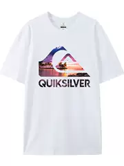 Quiksilver Hawaiian Style Fashion Printed T-Shirt Summer Men's Loose Casual Pure Cotton Short-Sleeved T-Shirt