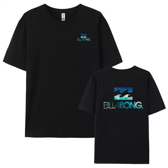 Billabong T-Shirt Men's Short Sleeve Trendy Men's Pure Cotton Short T-Shirt Australian Surfing T-Shirt
