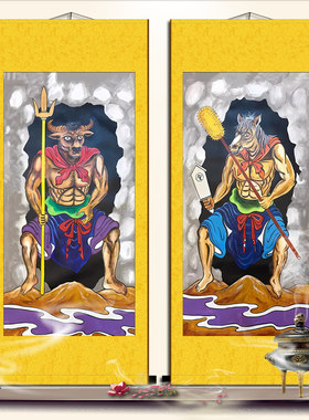 丝绸卷轴挂画防水不褪色手工装裱