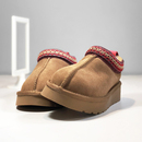 2025冬新款雪地靴女皮毛一体短筒低帮厚底一脚蹬加绒懒人羊毛棉鞋