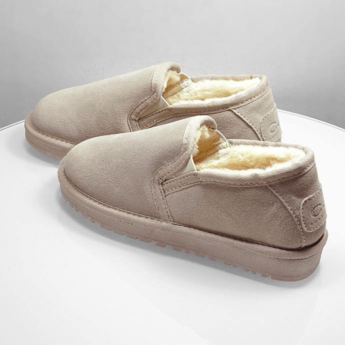 懒人鞋冬季显瘦低帮棉鞋一脚蹬