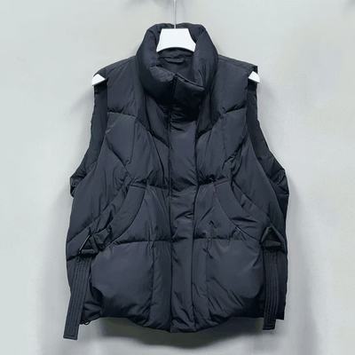 棉衣外套女冬季新款女短款棉马夹羽绒棉白色小个子棉马甲背心宽松