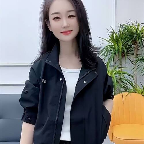 短款冲锋衣防风衣宽松小个子