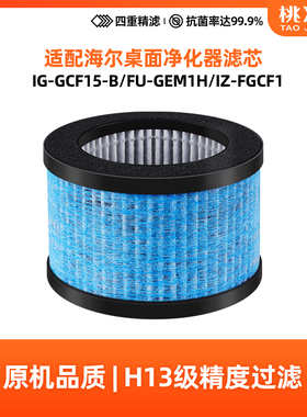 适配海尔桌面净化器ZKJ-F40A1/C1过滤网F15A1 KJ20F KJ5F-HY01芯