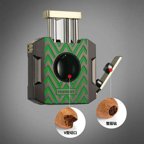 百诚新款不锈钢金属V型雪茄剪