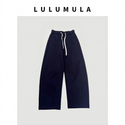 lulumula 2025新款绵羊毛高腰显瘦休闲长裤女裤AG104-KZ395