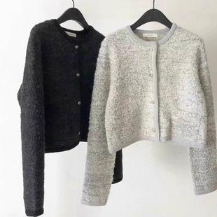 减龄小香风圆领系扣短外套女 时尚 现韩国东大门代购 OUNCE2025秋季