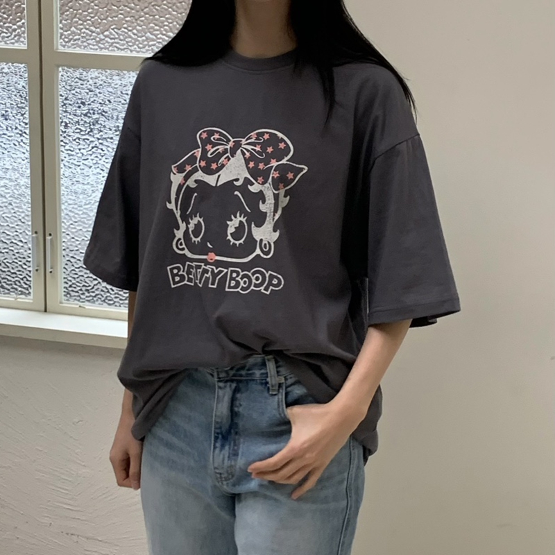 短袖百搭T恤蝴蝶结棉女韩国代购