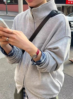 现韩国东大门代购SELF SERVICE2026春季百搭休闲简约立领刺绣外套