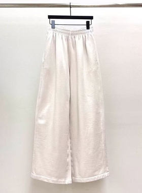 现韩国东大门代购water river2026春季新款纯色松紧腰阔腿休闲裤