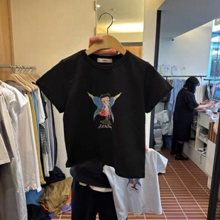 现韩国东大门代购 简约时尚 百搭卡通印花圆领短袖 T恤 choi2026夏季