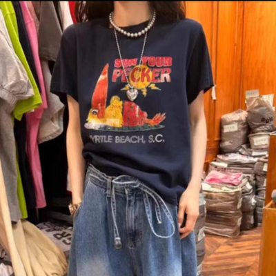 短袖百搭T恤卡通纯棉女韩国代购