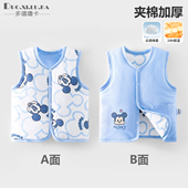 外穿婴儿马甲小背心夹棉保暖男童女宝宝洋气马夹纯棉新生儿童春秋