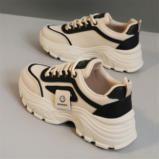 春季 女2026新款 百搭小白鞋 时尚 防滑防水 爆款 运动休闲鞋 厚底老爹鞋