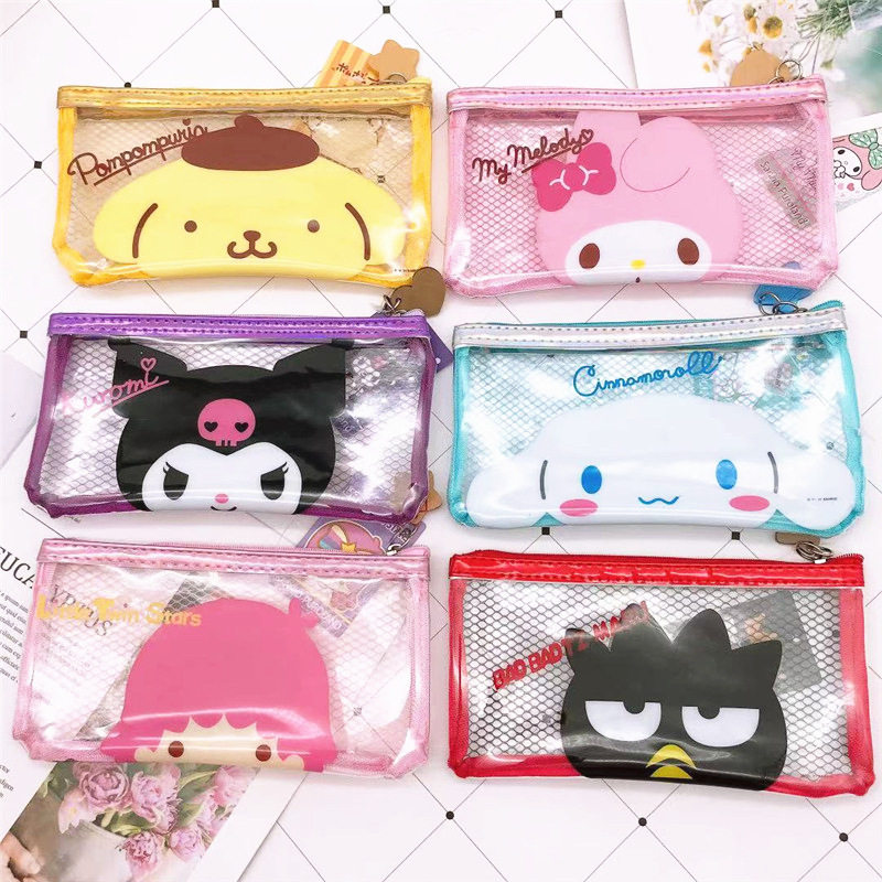 日系卡通库洛米双子星PVC笔袋 可爱少女心透明学生笔袋收纳化妆袋