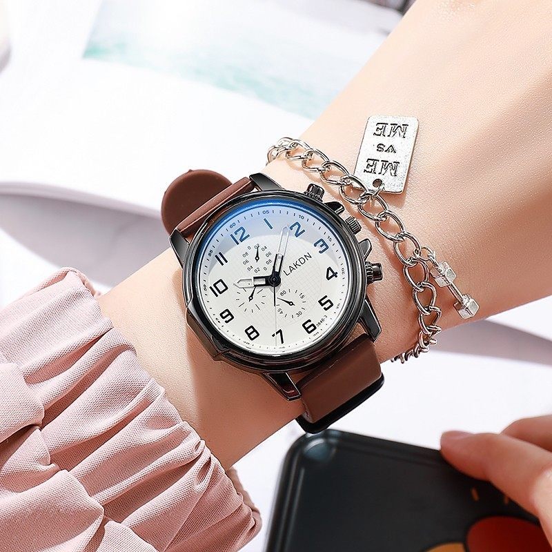 手表男女款学生初高中生女生中学生考试专用时尚简约潮流石英表